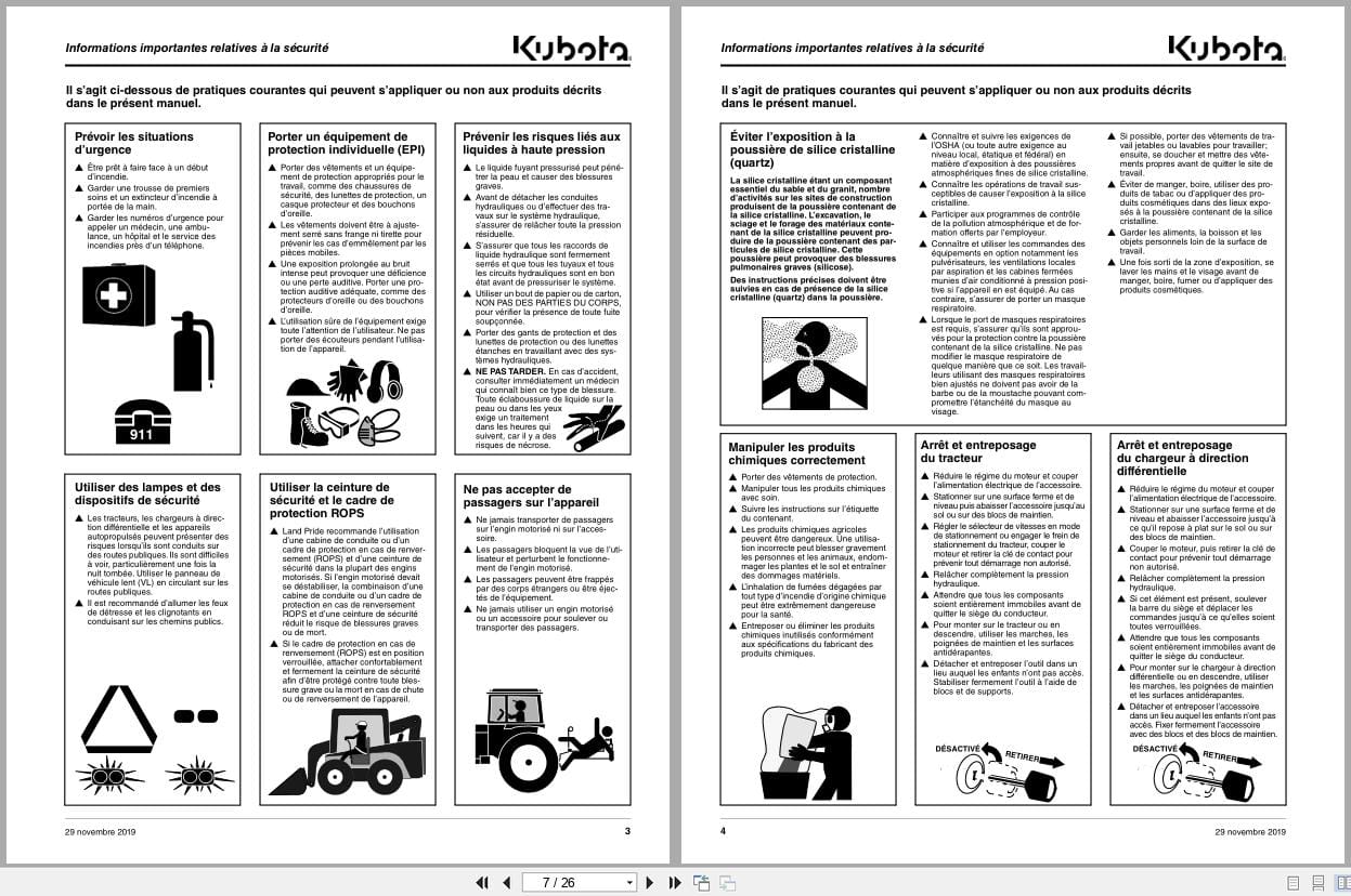 Kubota Perforated Rock Buckets AP SRB1566 AP SRB1572 AP SRB1578 Operator Manual 380 101MK FRC FR (2)