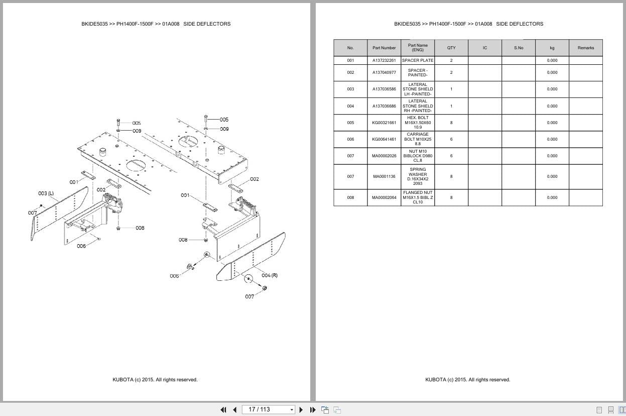 Kubota Power Harrow PH1400F 1500F Australia Parts Catalog (2)