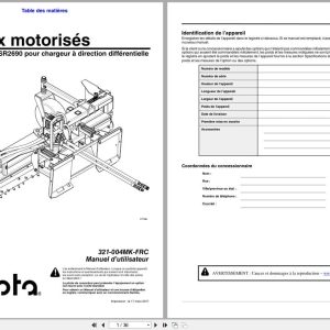 Kubota Powered Rakes AP SR2672 AP SR2690 Operator Manual 321 004MK FRC FR (1)