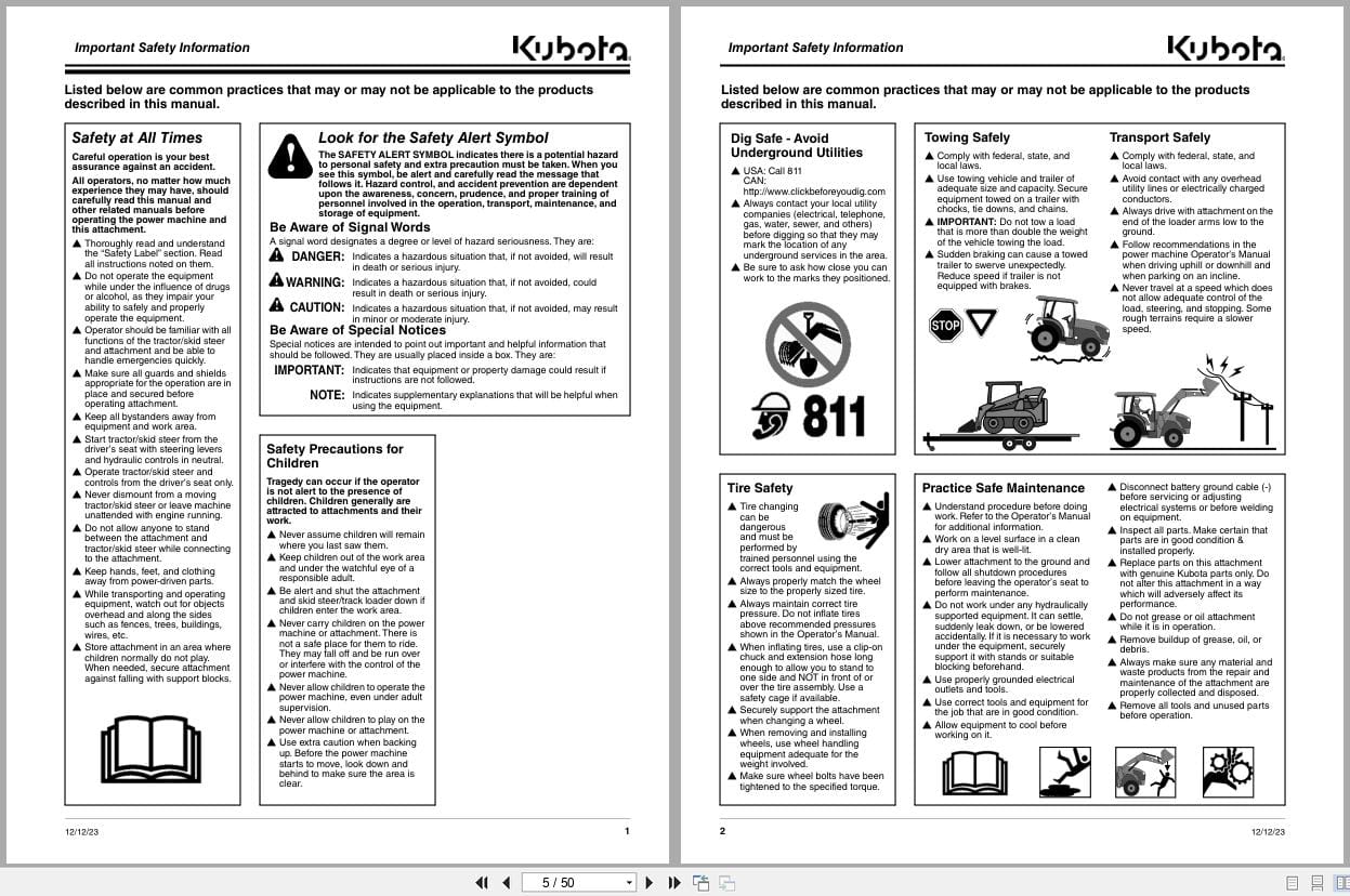 Kubota Primary Seeder AP PS2072 AP PS2086 Operation Manual 313 805MK 2023 (2)