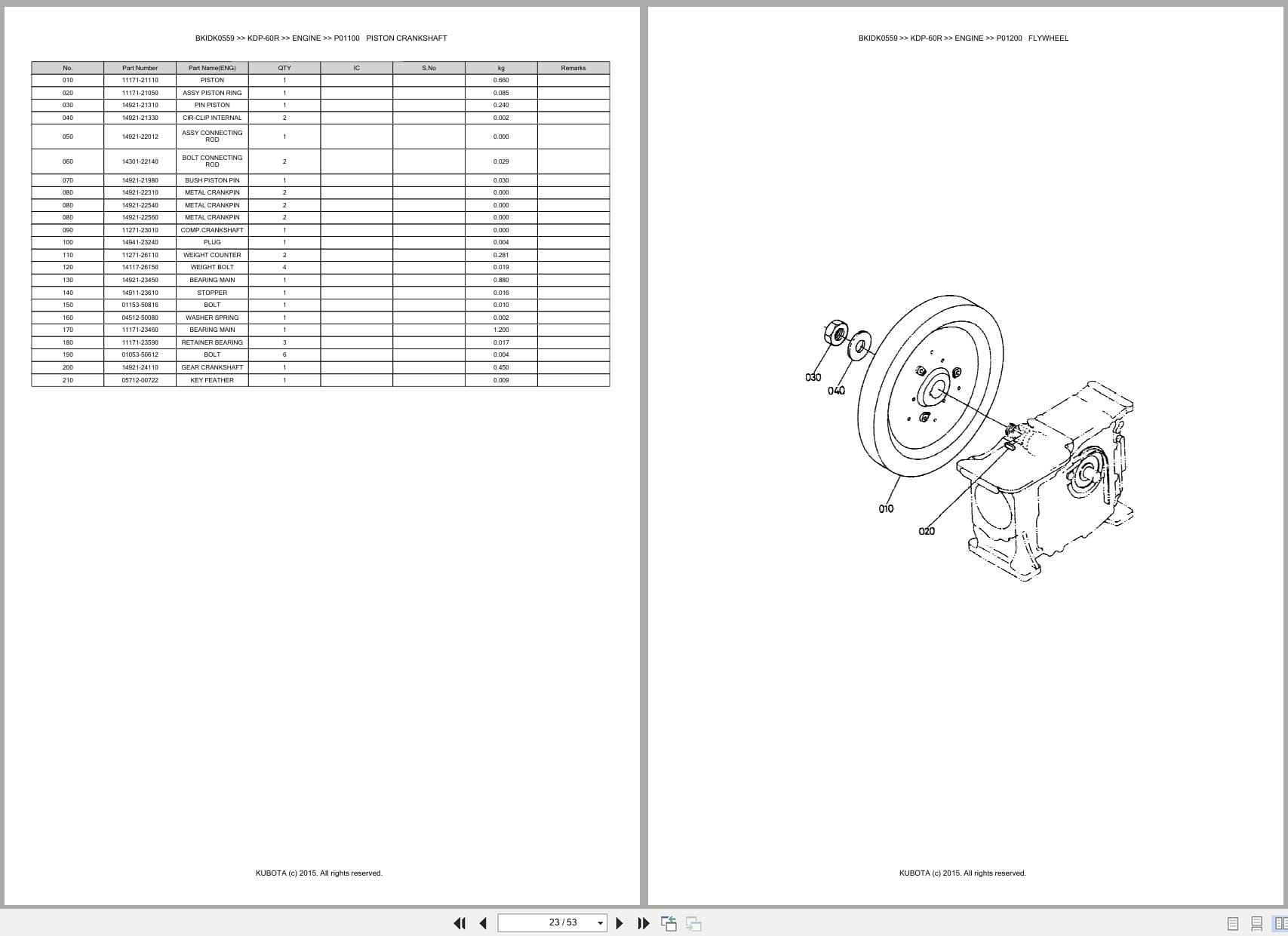 Kubota Pump KDP 60R Australia Parts Catalog (2)
