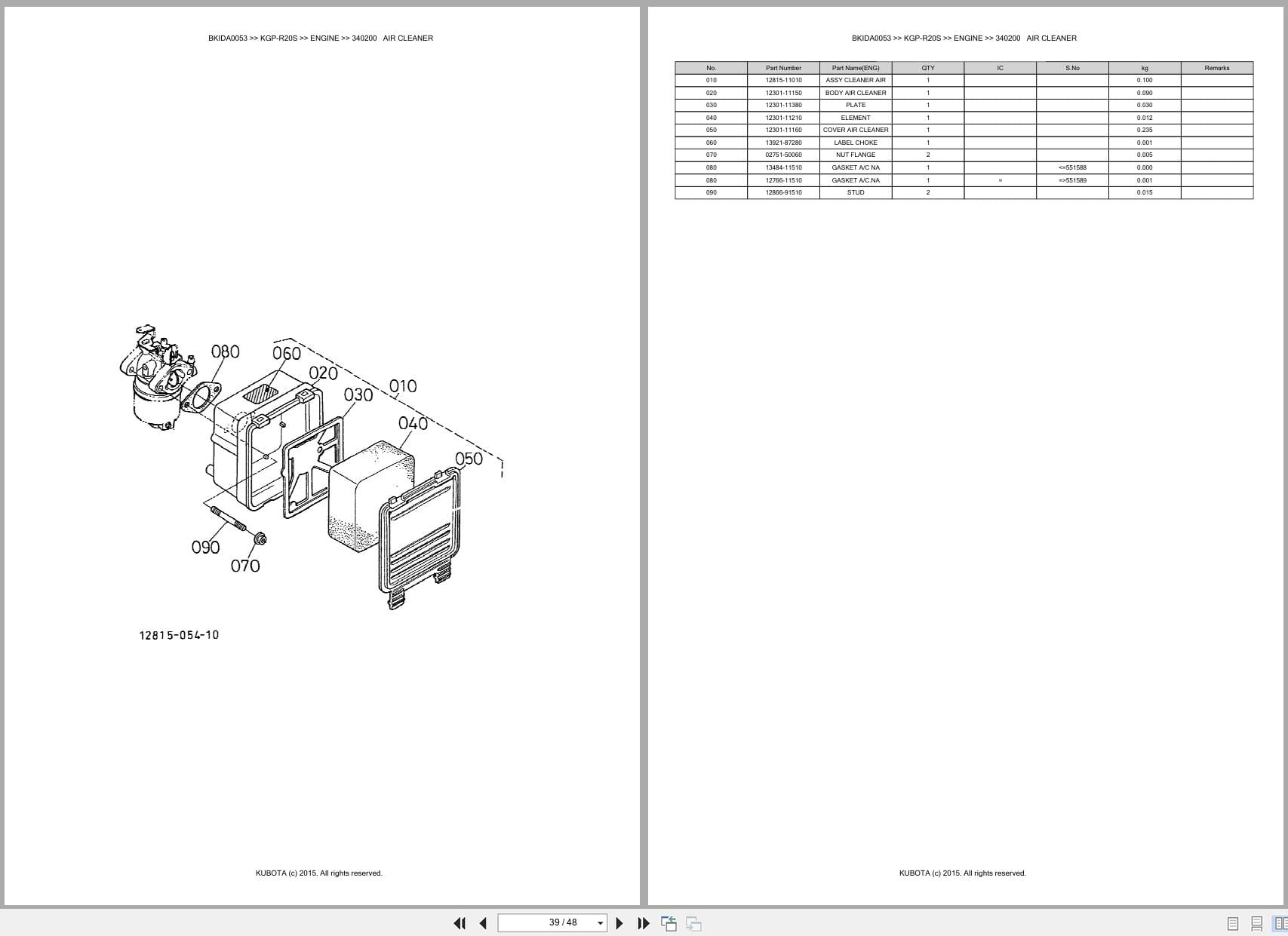 Kubota Pump KGP R20S Australia Parts Catalog (2)