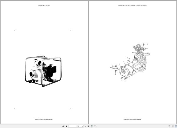 Kubota Pump KGP20E Australia Parts Catalog (1)
