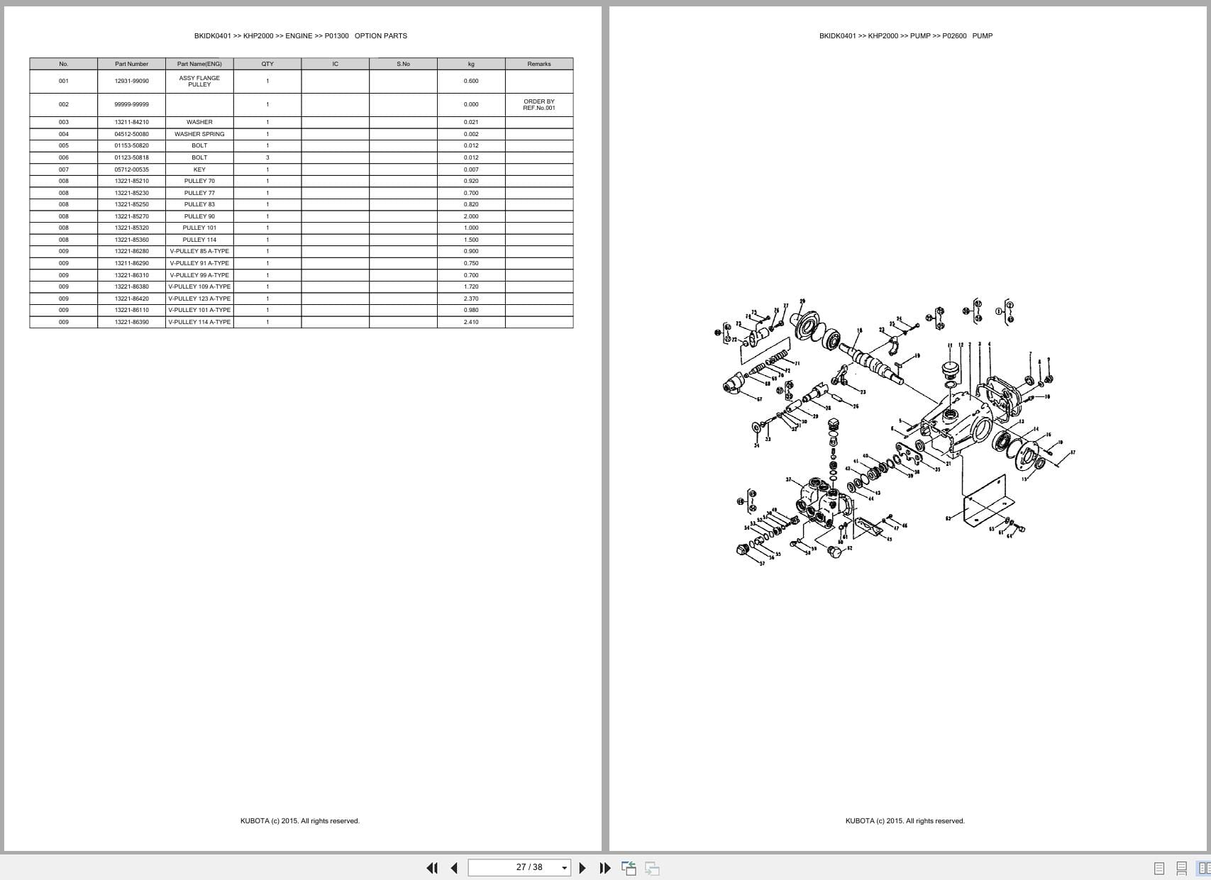Kubota Pump KHP2000 Australia Parts Catalog (2)