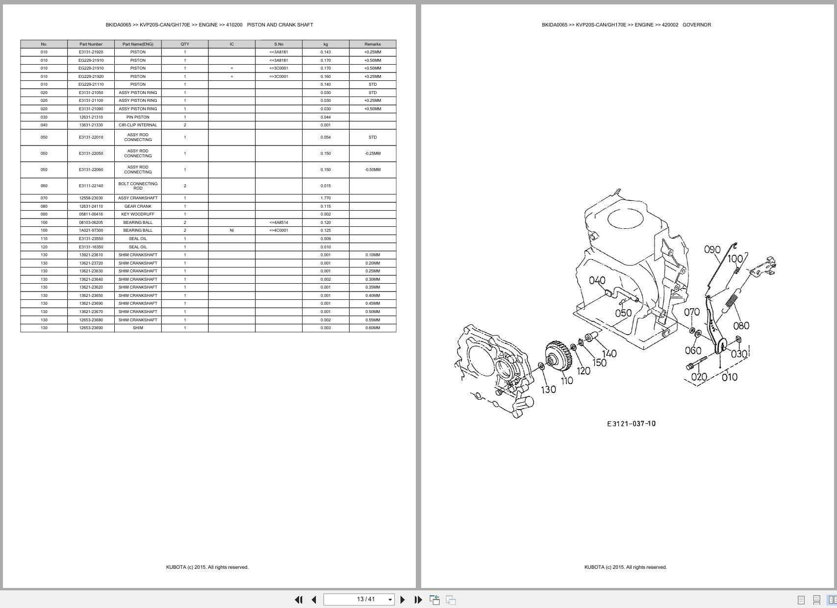 Kubota Pump KVP20S CAN GH170E Australia Parts Catalog (2)