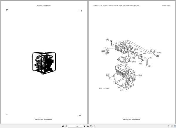 Kubota Pump KVP20Z USA Australia Parts Catalog (1)