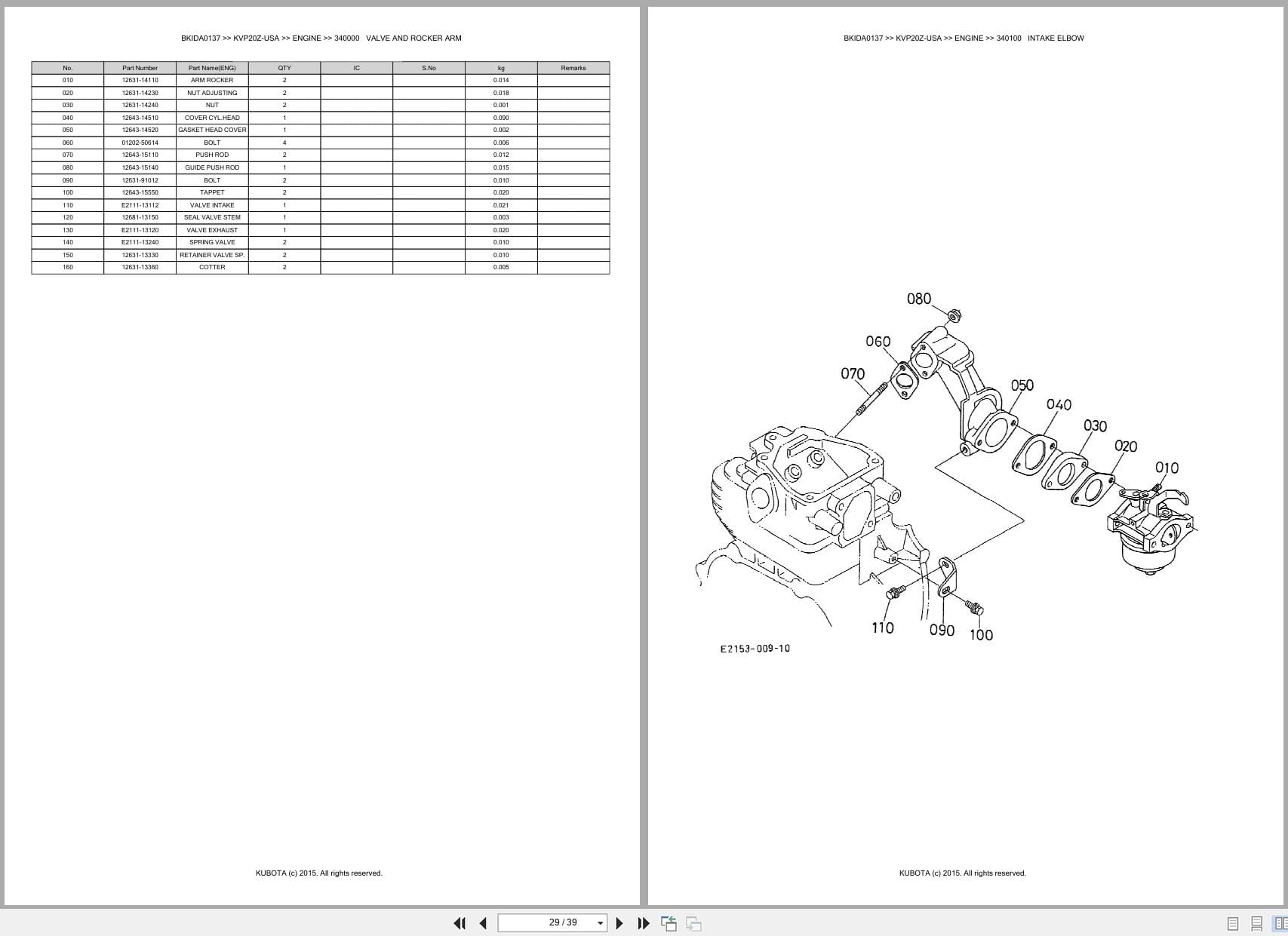 Kubota Pump KVP20Z USA Australia Parts Catalog (2)