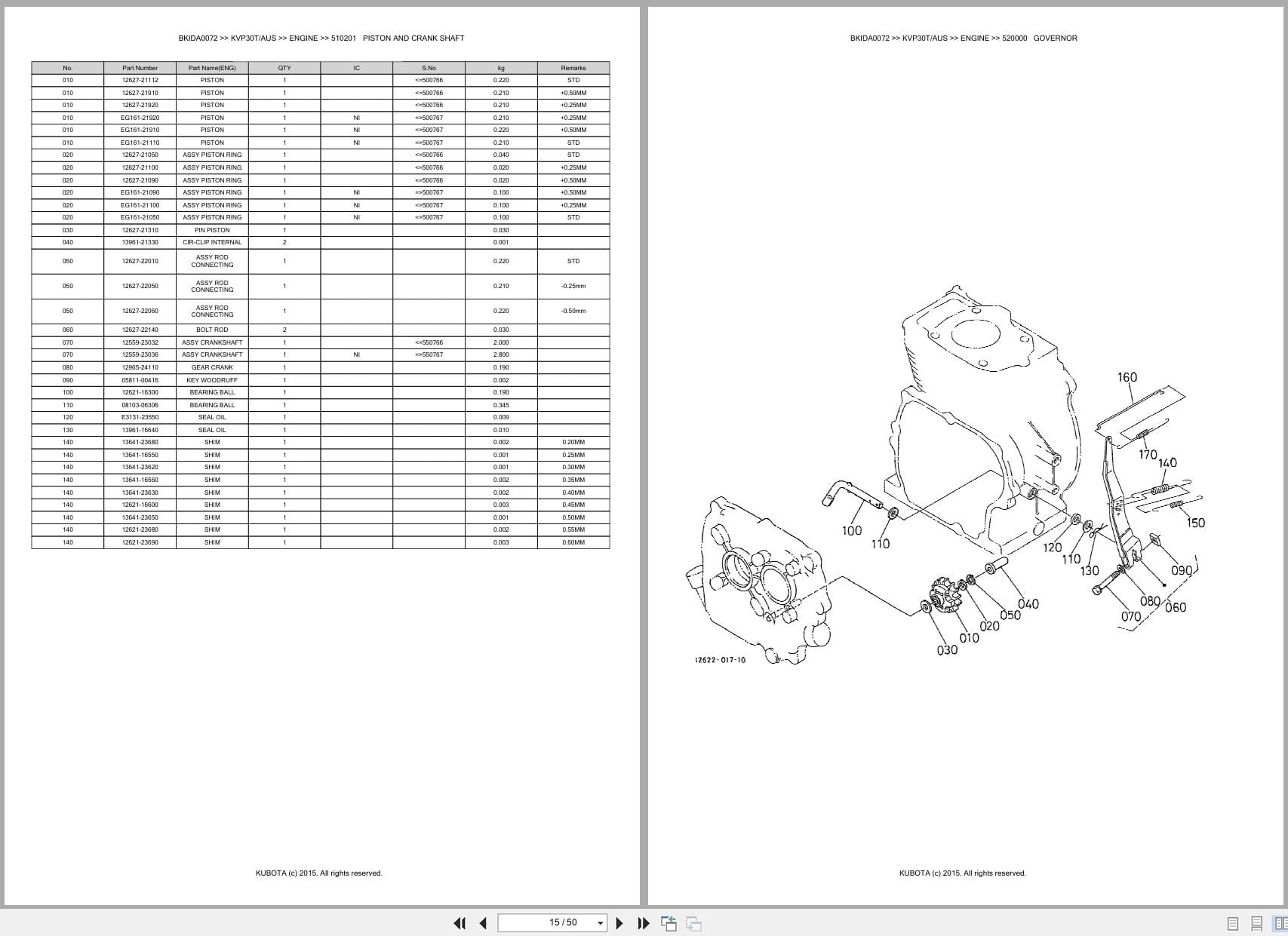 Kubota Pump KVP30T KVP30AUS Australia Parts Catalog (2)