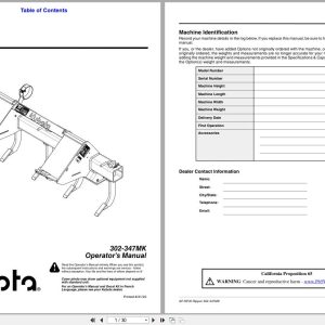 Kubota Ripper AP RP30 Operation Manual 302 347MK (1)
