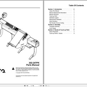 Kubota Ripper AP RP30 Parts Manual 302 347PK (1)