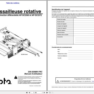 Kubota Rotary Cutters AP SC2560 AP SC2572 Operator Manual 326 836MK FRC FR (1)