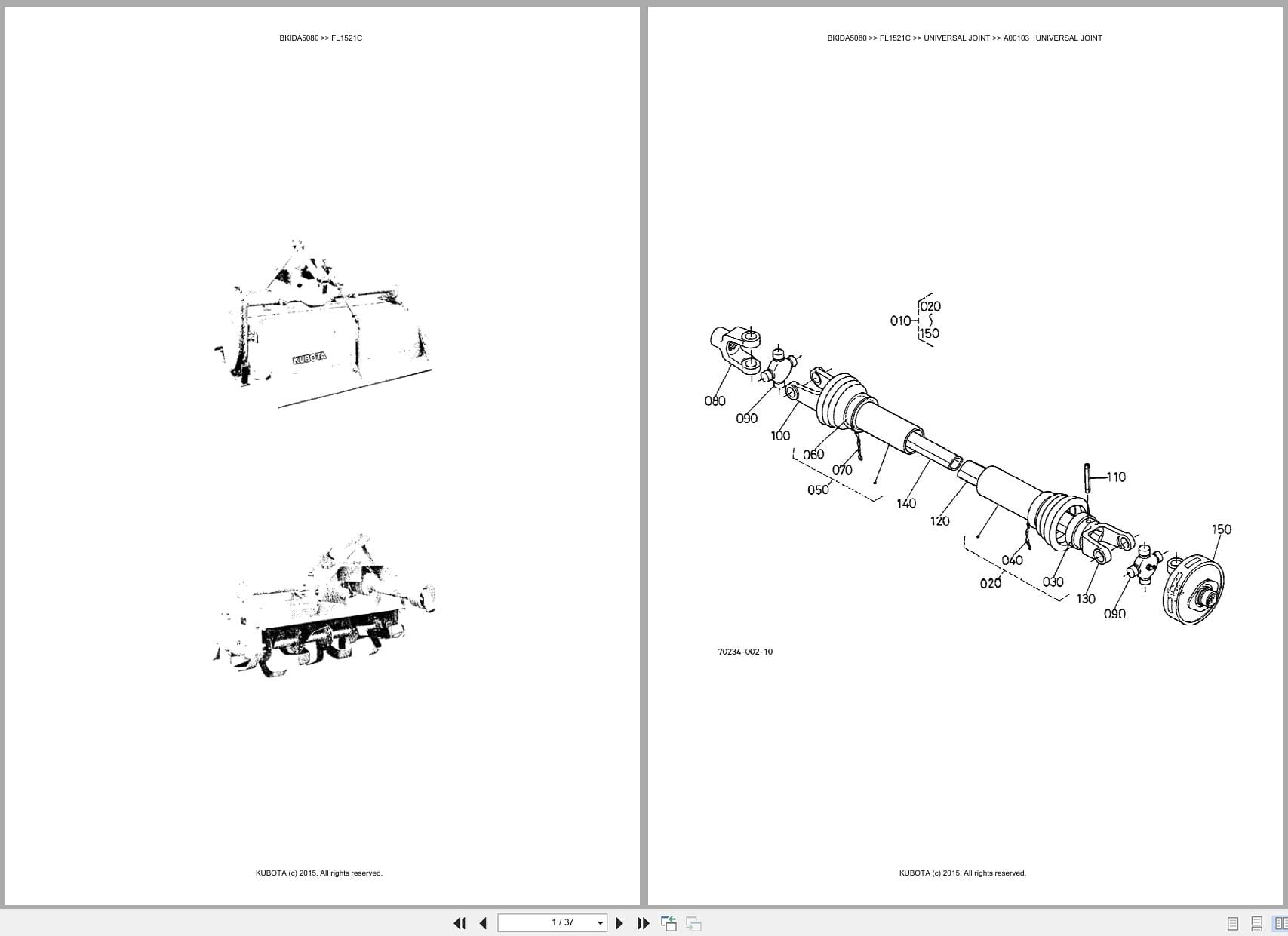 Kubota Rotary Tiller FL1521C Australia Parts Catalog (1)