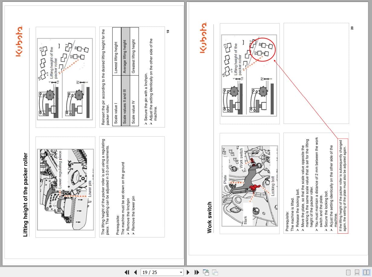Kubota Seed Drills Cultivator Mounted SD2001 3001MP Technical Service Manual (2)