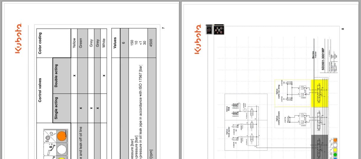 Kubota Seed Drills Cultivator Mounted SD2001 3001MP Technical Service Manual (3)