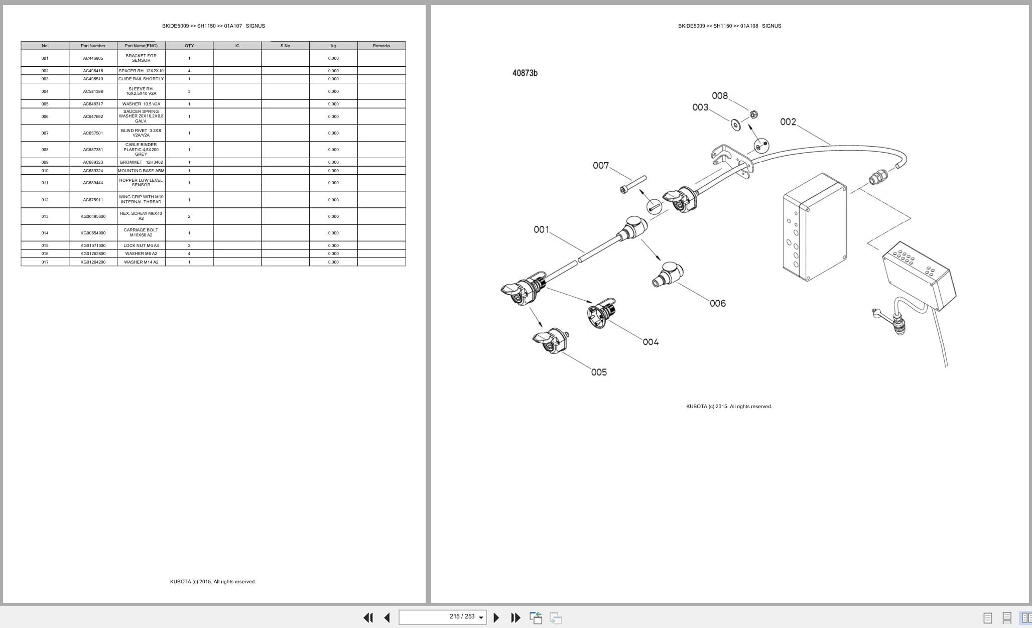 Kubota Seeding SH1150 Australia Parts Catalog (2)
