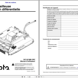 Kubota Skid Cutter AP SC6072 Operator Manual 327 321MK FRC FR (1)
