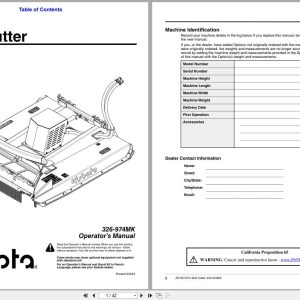 Kubota Skid Cutter AP SC7072 Operation Manual 326 974MK (1)