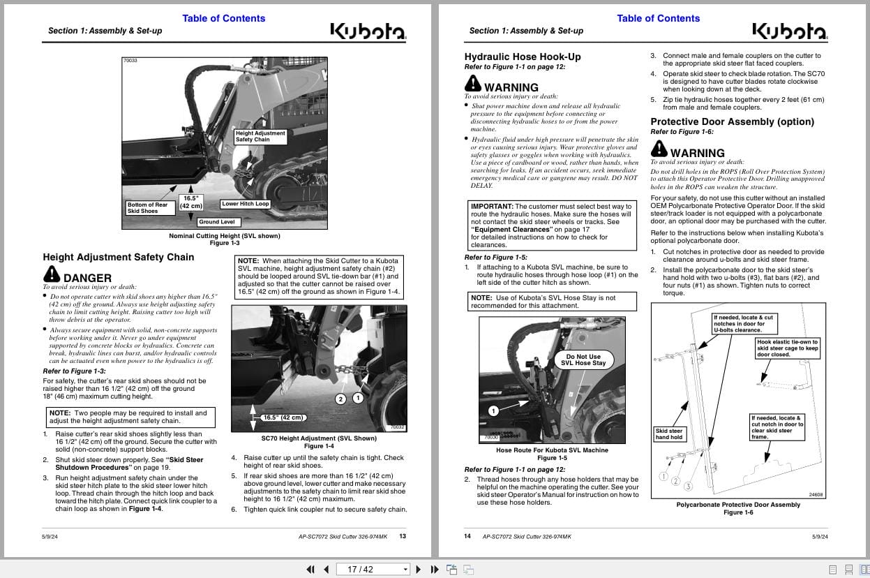 Kubota Skid Cutter AP SC7072 Operation Manual 326 974MK (2)