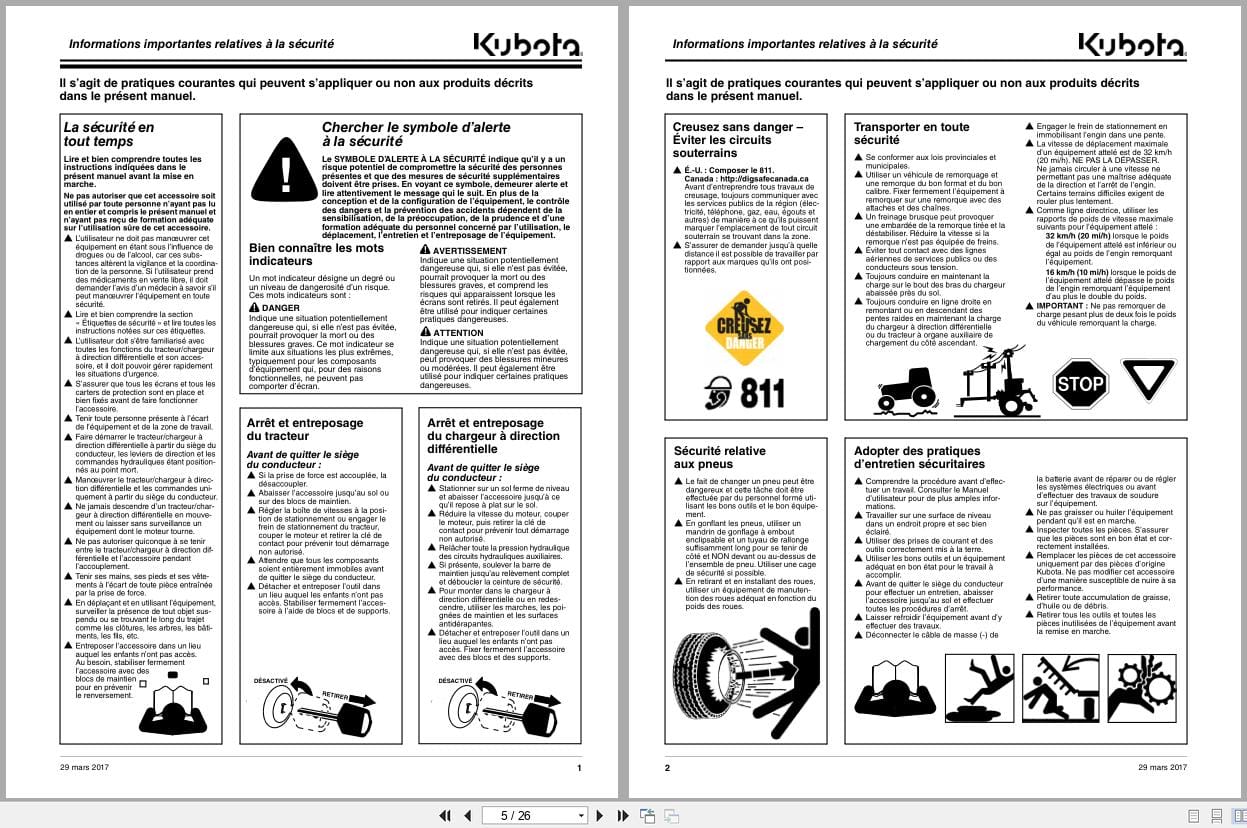 Kubota Skid Steer Grader AP SG2572 AP SG2584 Operator Manual 303 458MK FRC FR (2)