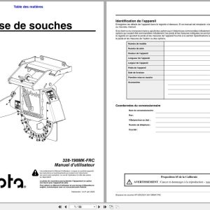 Kubota Stump Grinder AP SSG2024 Operator Manual 328 198MK FRC FR (1)