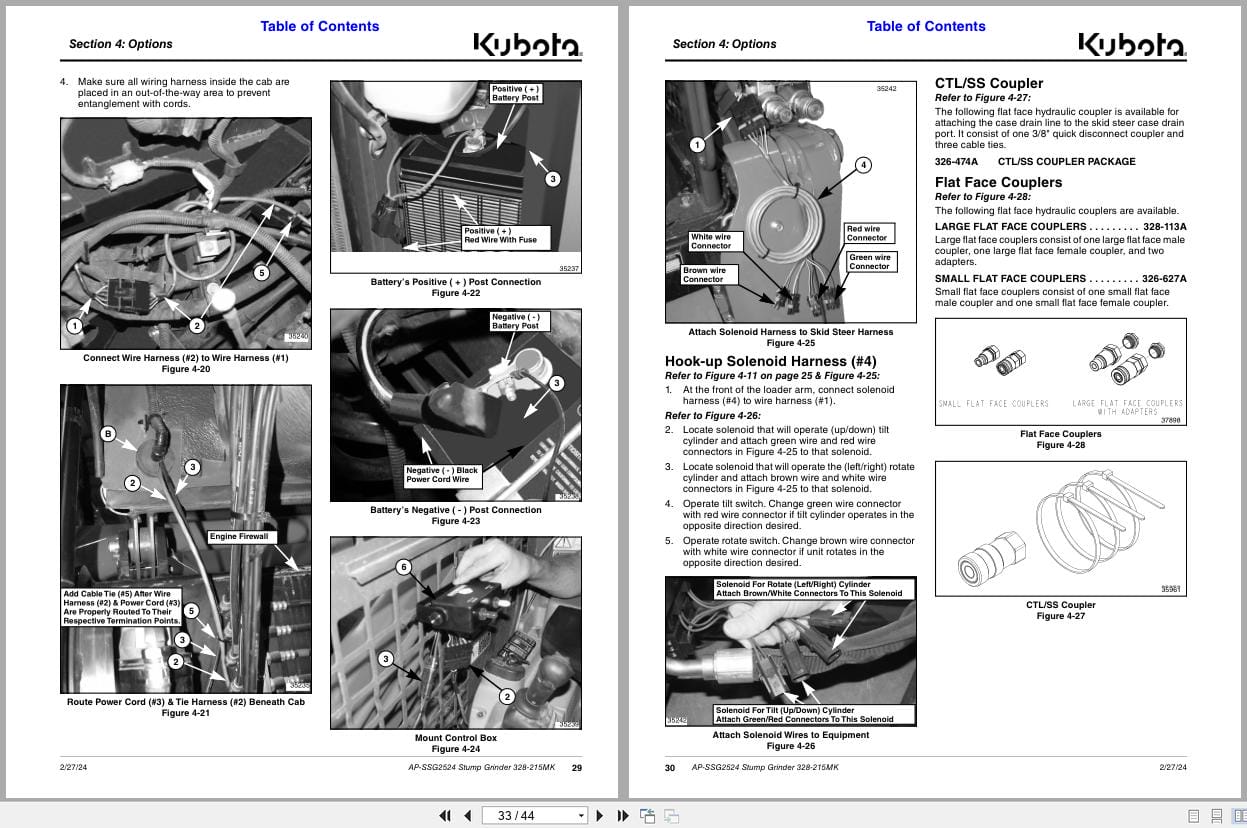 Kubota Stump Grinder AP SSG2524 Operator Manual 328 215MK (2)