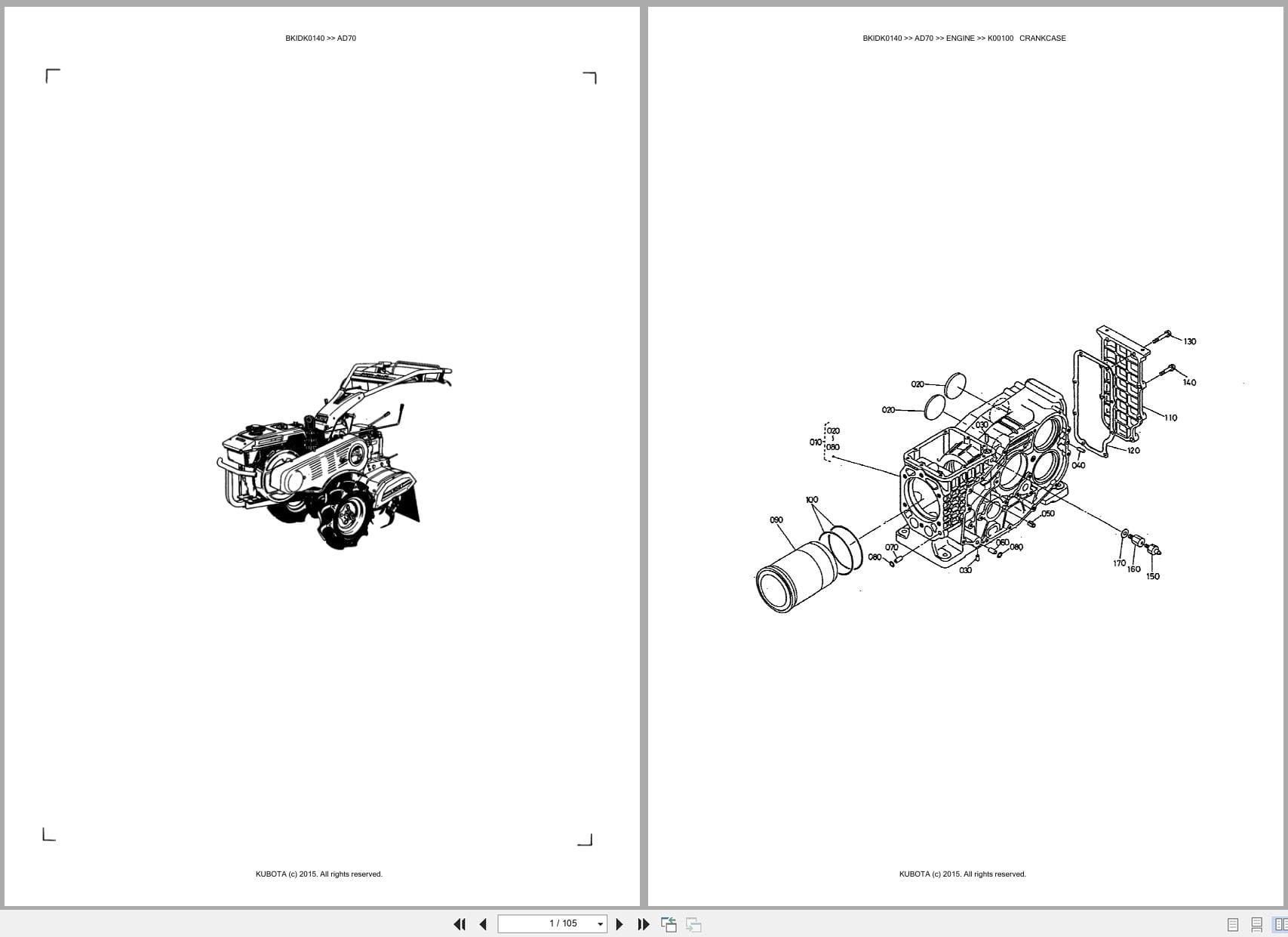 Kubota Tractor AD70 Australia Parts Catalog (1)
