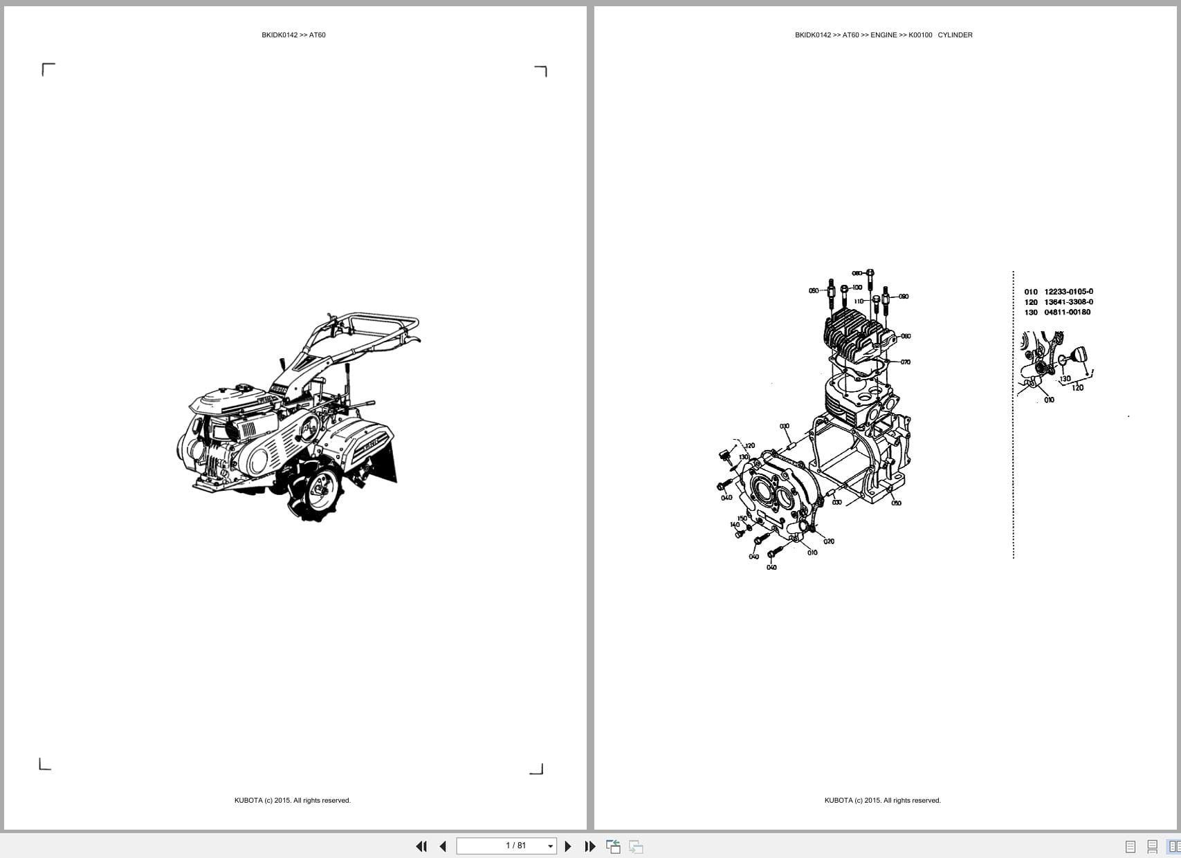 Kubota Tractor AT60 Australia Parts Catalog (1)