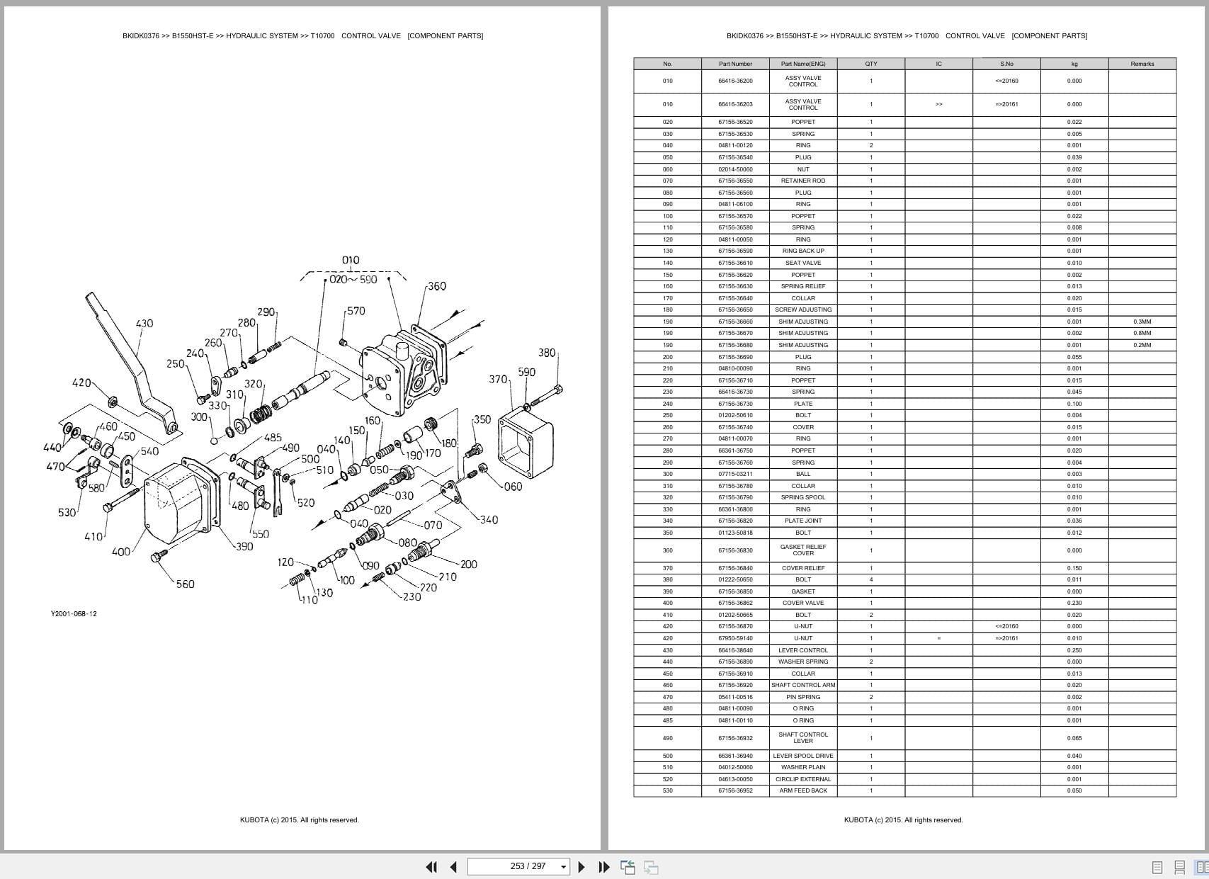 Kubota Tractor B1550HST E Australia Parts Catalog (2)