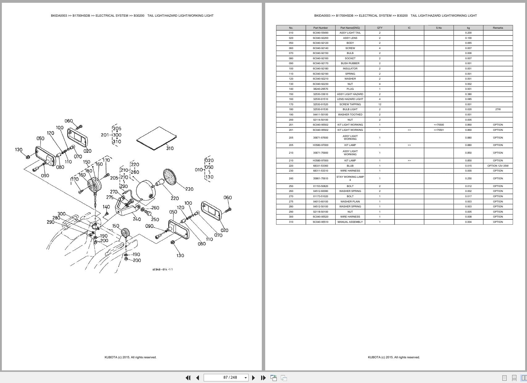 Kubota Tractor B1700HSDB Australia Parts Catalog (2)