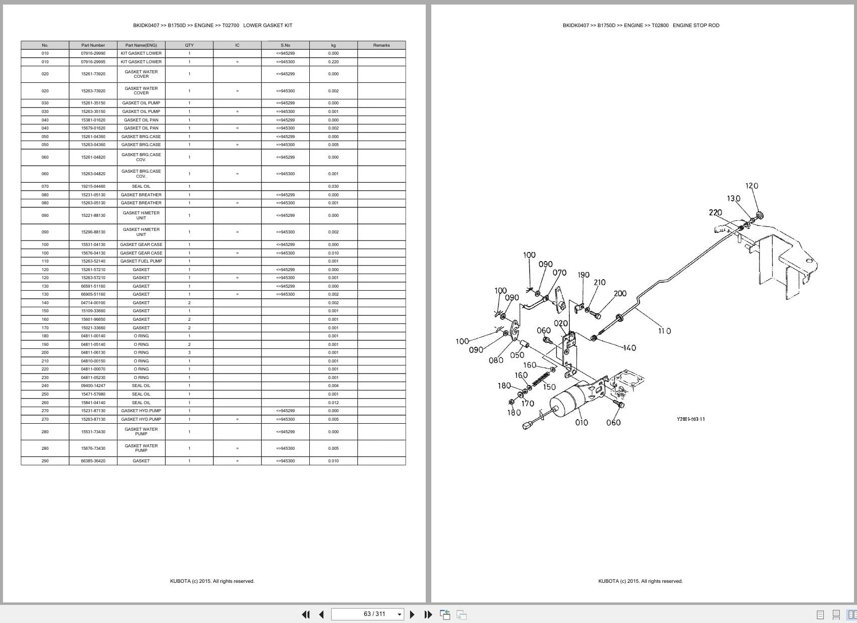Kubota Tractor B1750D Australia Parts Catalog (2)
