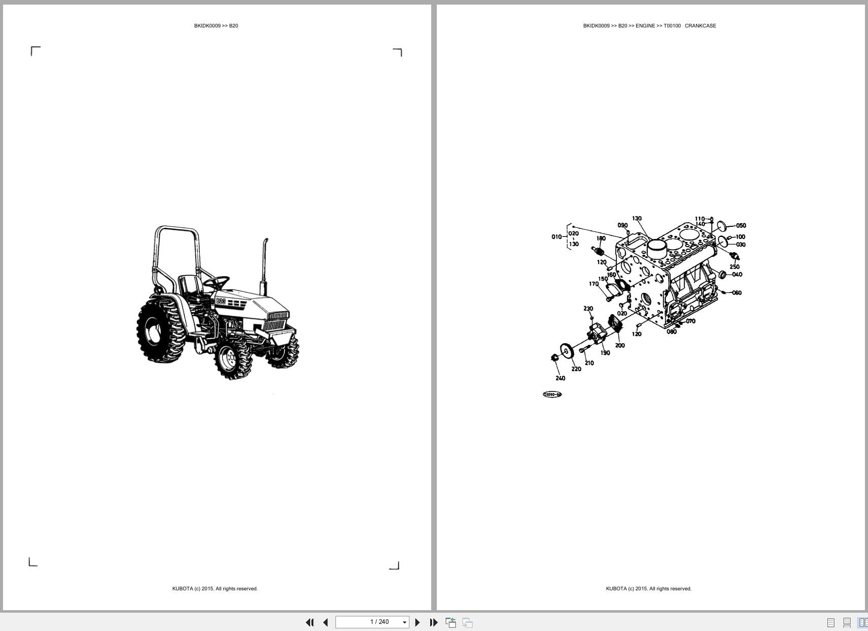 Kubota Tractor B20 Australia Parts Catalog (1)
