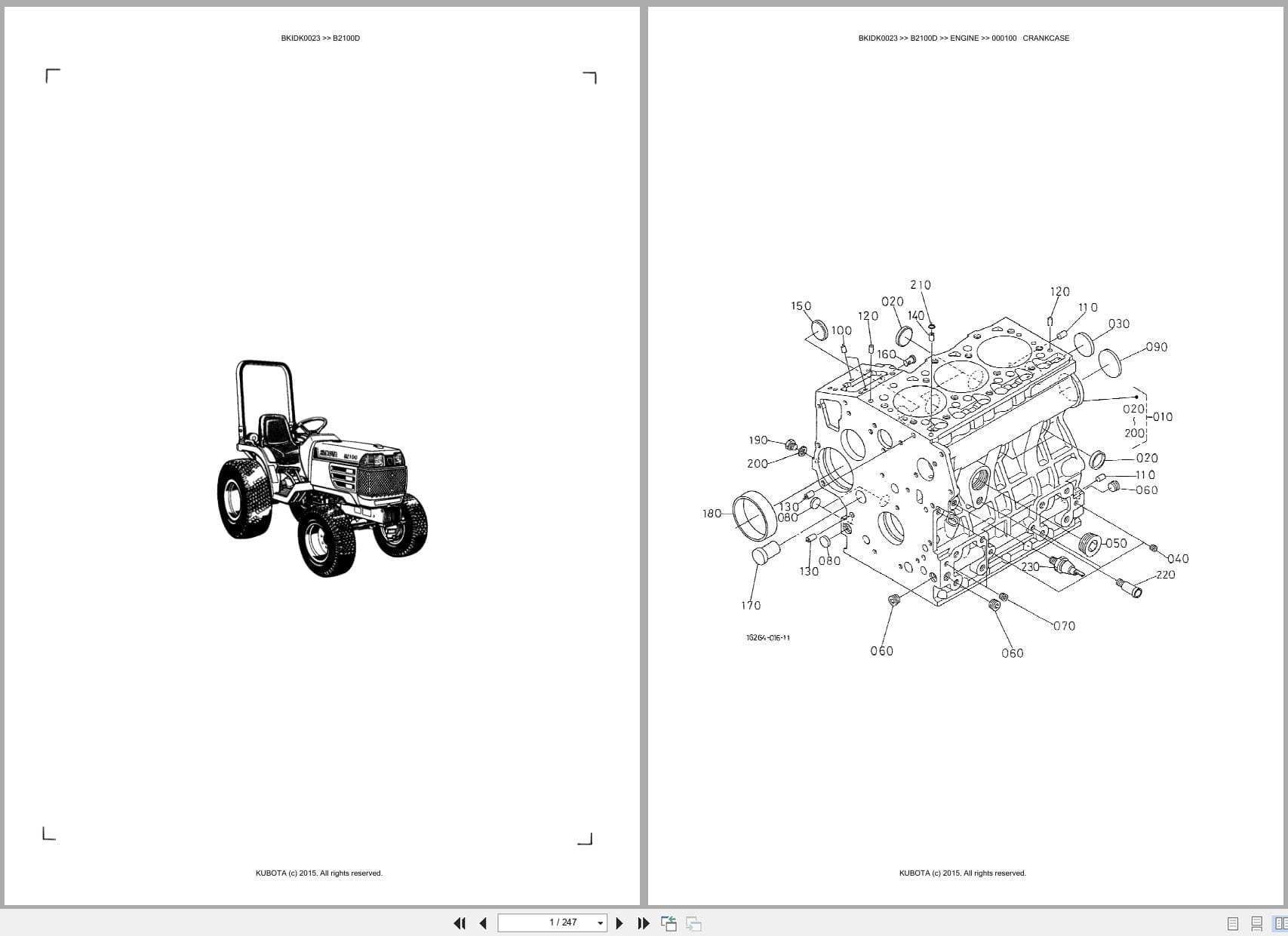 Kubota Tractor B2100D Australia Parts Catalog (1)