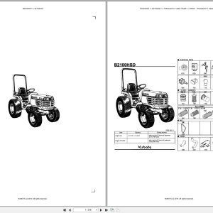 Kubota Tractor B2100HSD Australia Parts Catalog (1)