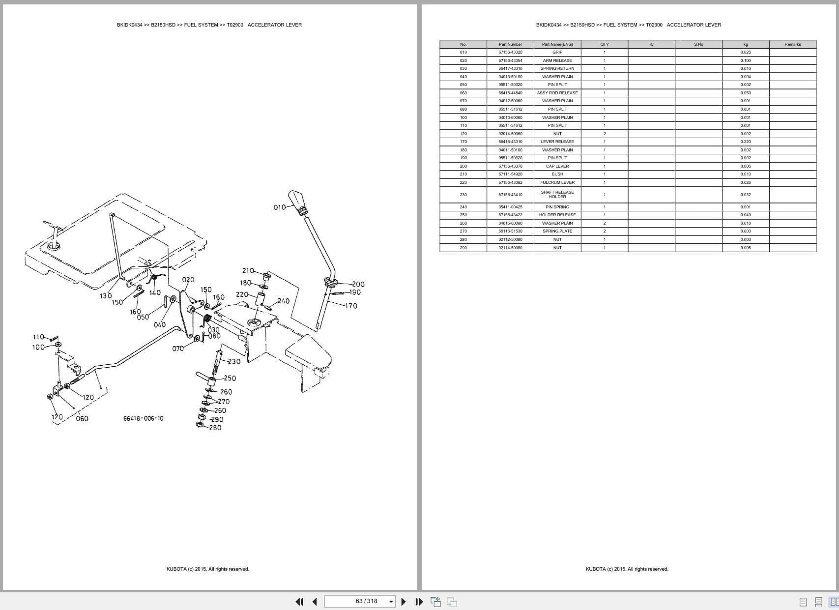 Kubota Tractor B2150HSD Australia Parts Catalog (2)
