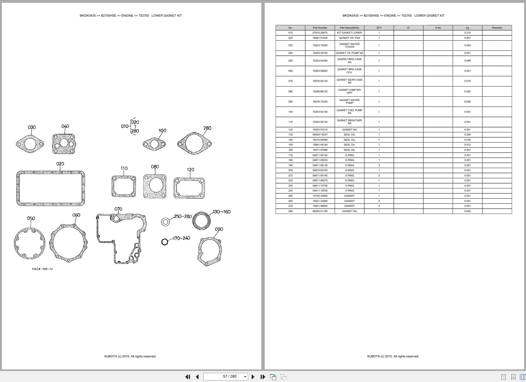 Kubota Tractor B2150HSE Australia Parts Catalog (2)