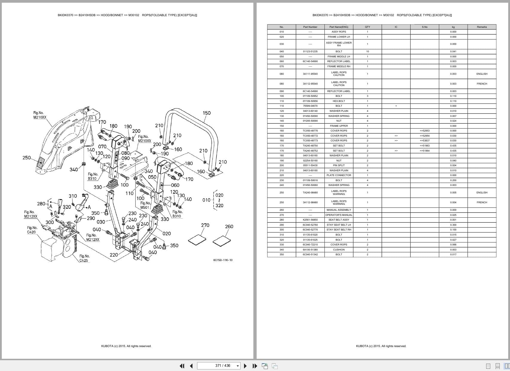 Kubota Tractor B2410HSDB Australia Parts Catalog (2)