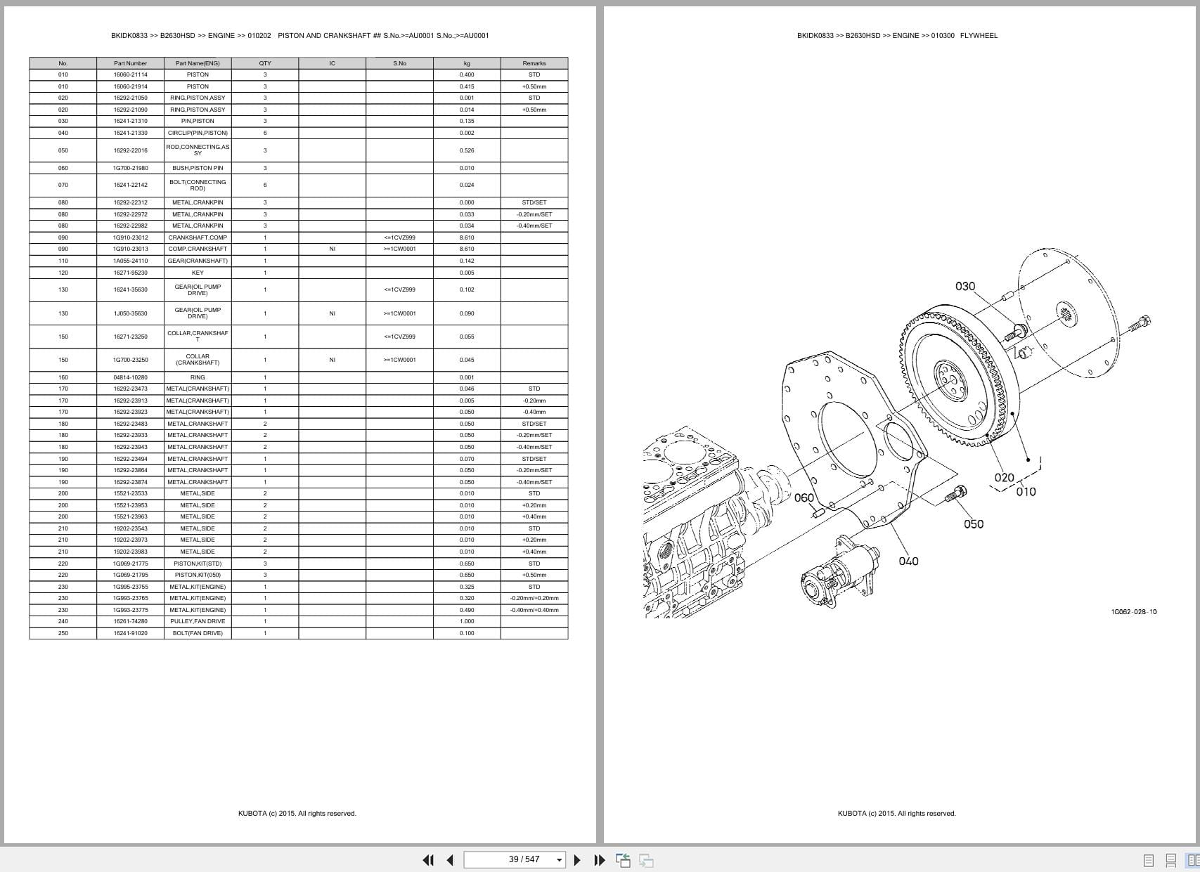 Kubota Tractor B2630HSD Australia Parts Catalog (2)
