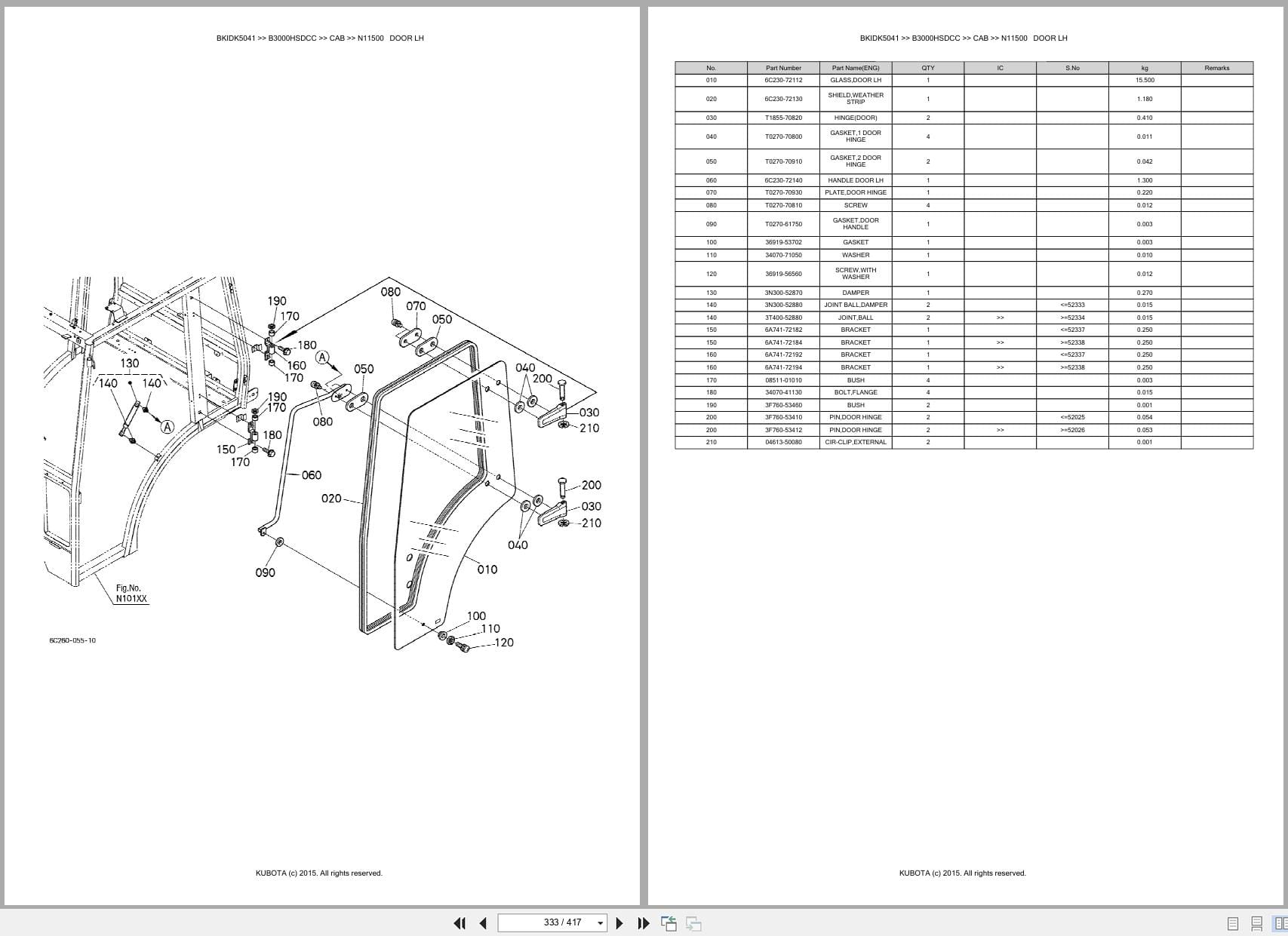 Kubota Tractor B3000HSDCC Australia Parts Catalog (2)