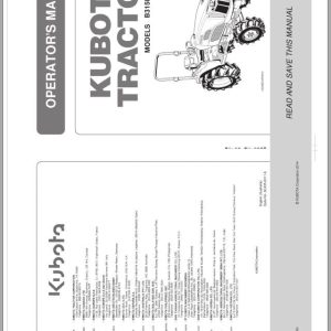 Kubota Tractor B3150 B3150SU Operators Manual 6C435 6311 6 (1)