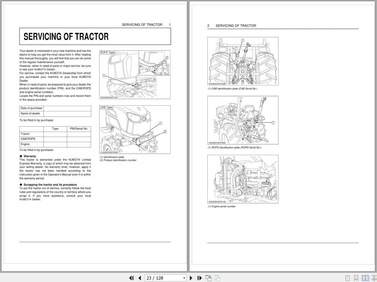 Kubota Tractor B3150 B3150SU Operators Manual 6C435 6311 6 (2)