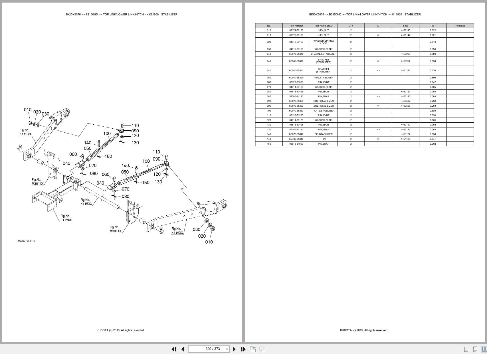 Kubota Tractor B3150HD Australia Parts Catalog (2)