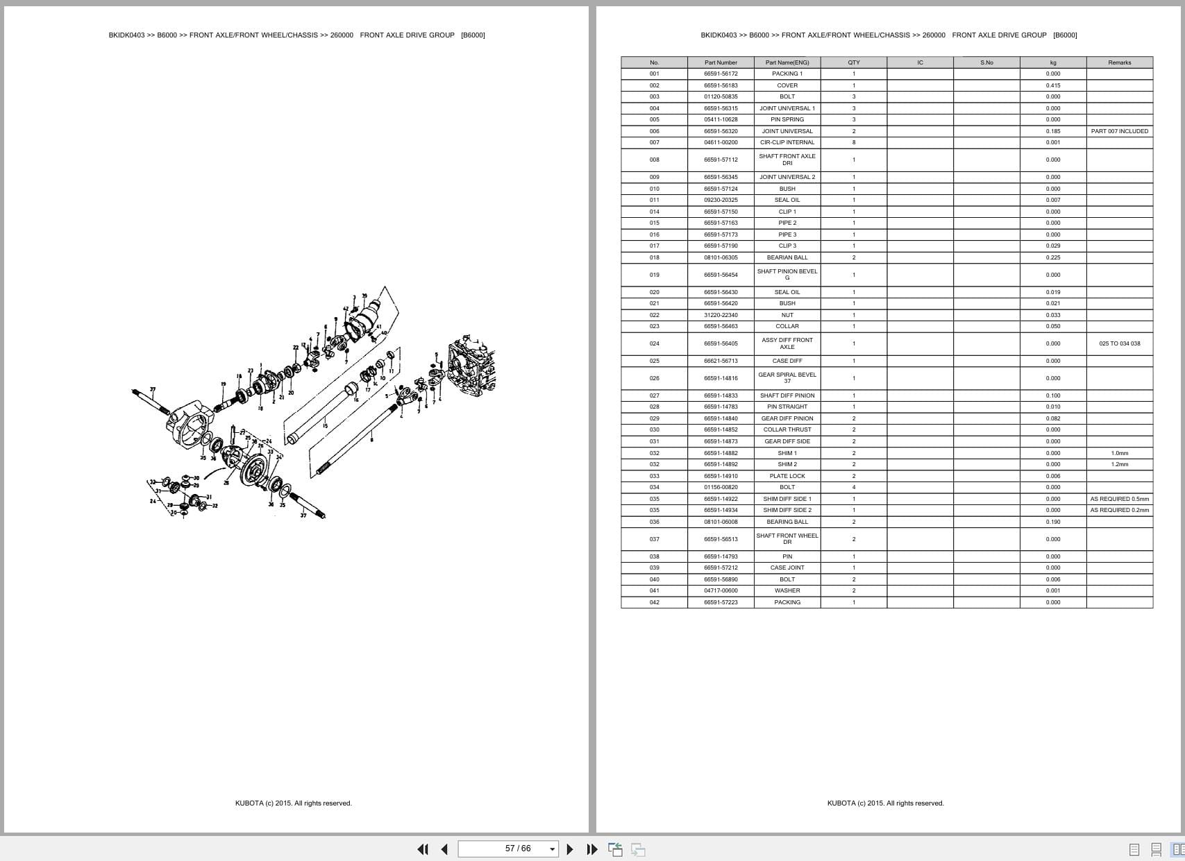 Kubota Tractor B6000 Australia Parts Catalog (2)