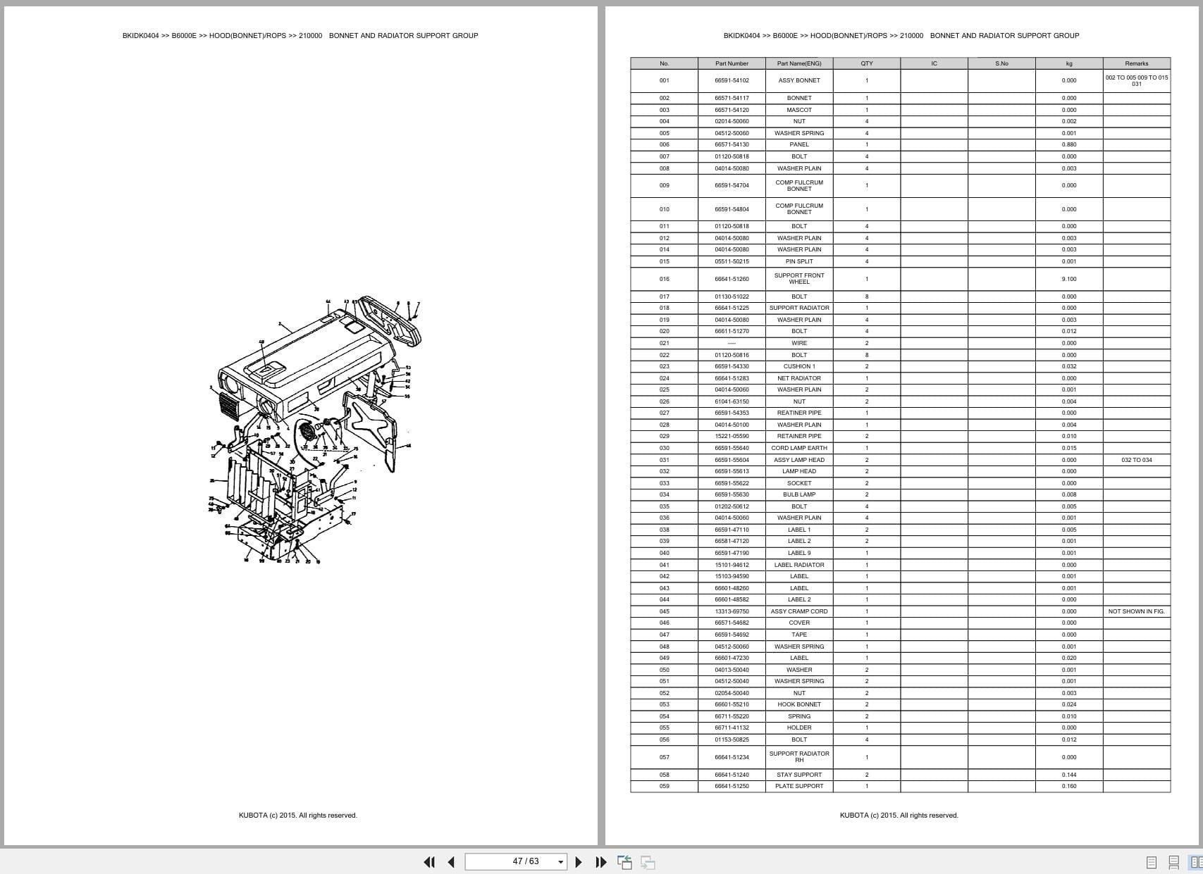 Kubota Tractor B6000E Australia Parts Catalog (2)
