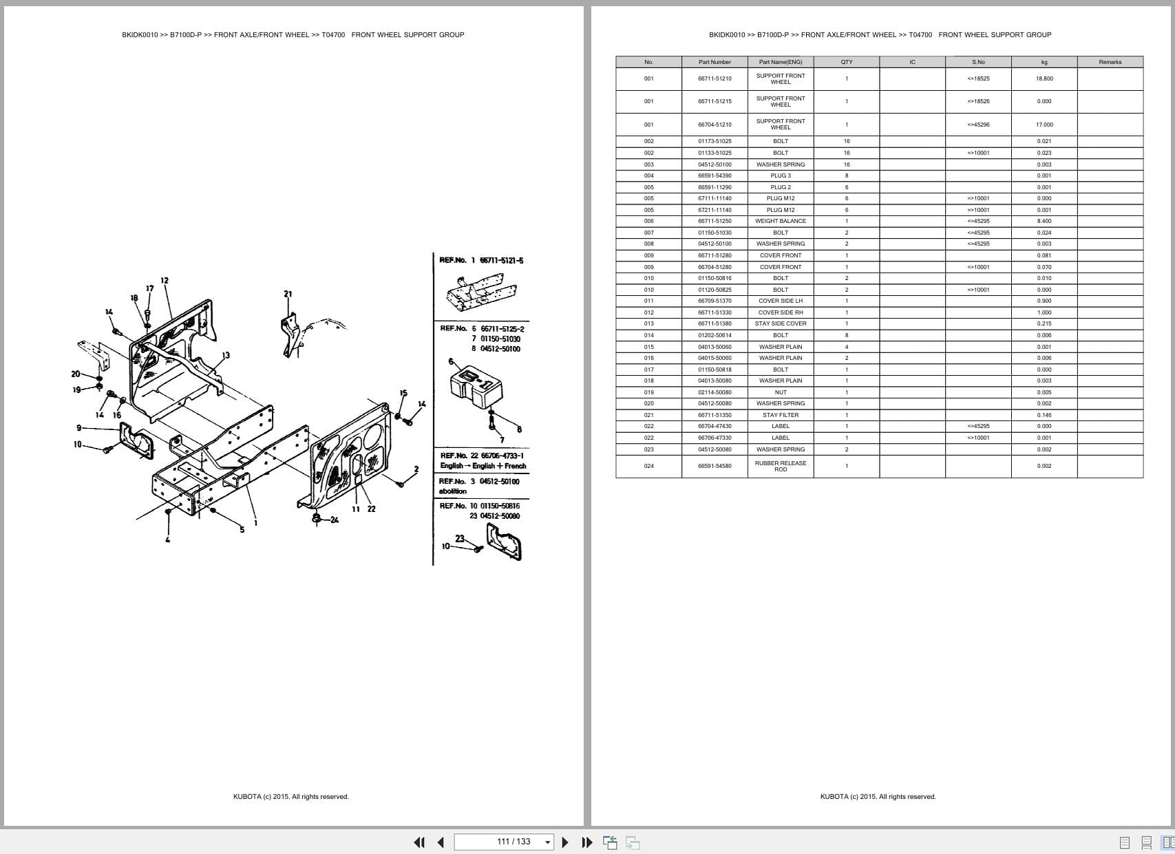 Kubota Tractor B7100D P Australia Parts Catalog (2)