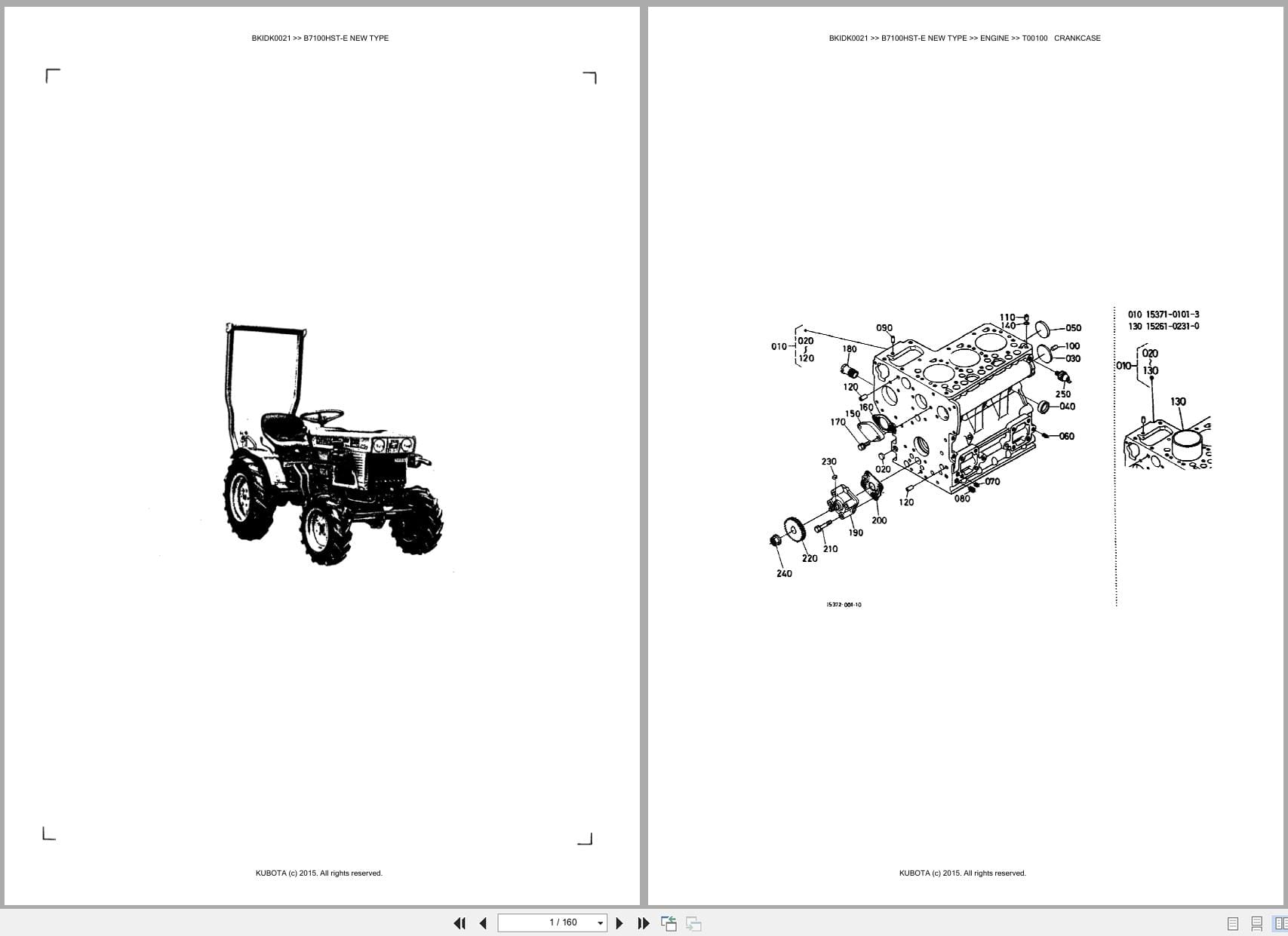 Kubota Tractor B7100HST E New Type Australia Parts Catalog (1)