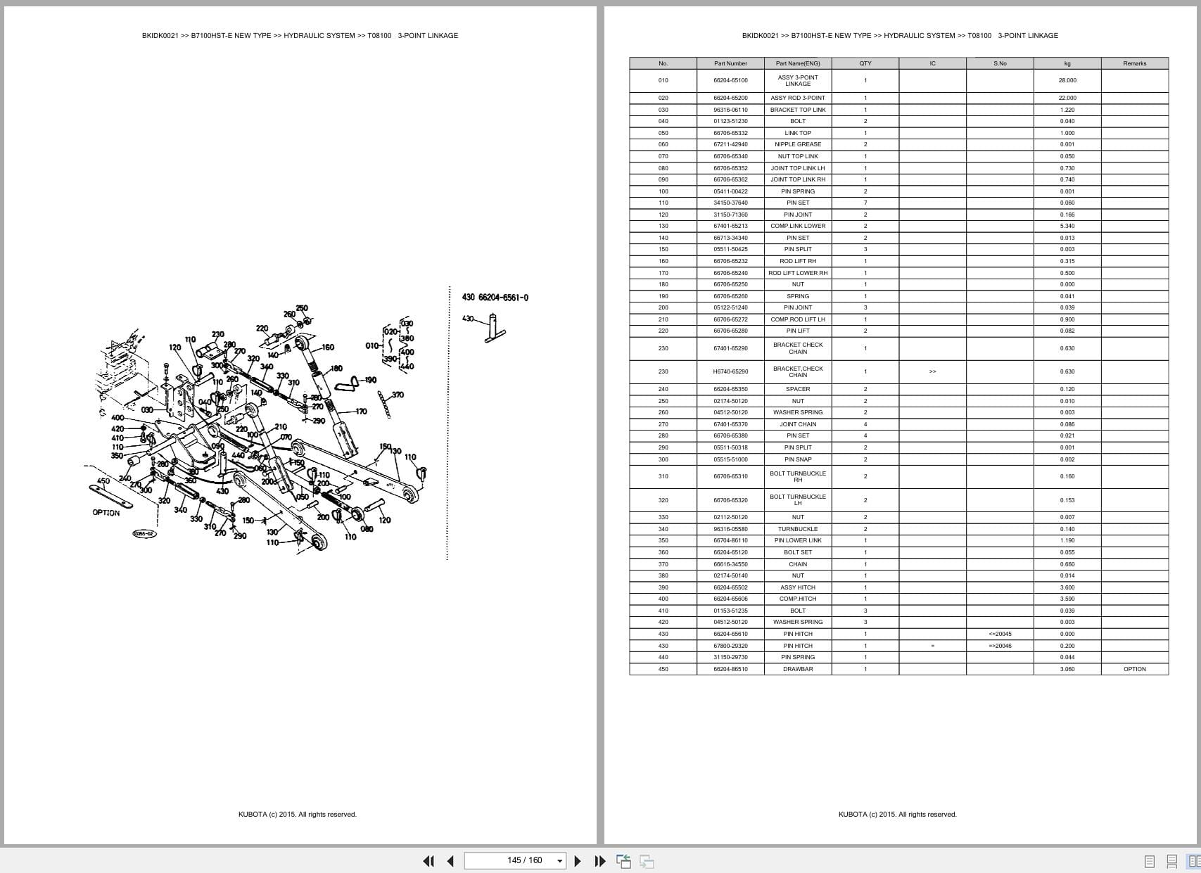 Kubota Tractor B7100HST E New Type Australia Parts Catalog (2)