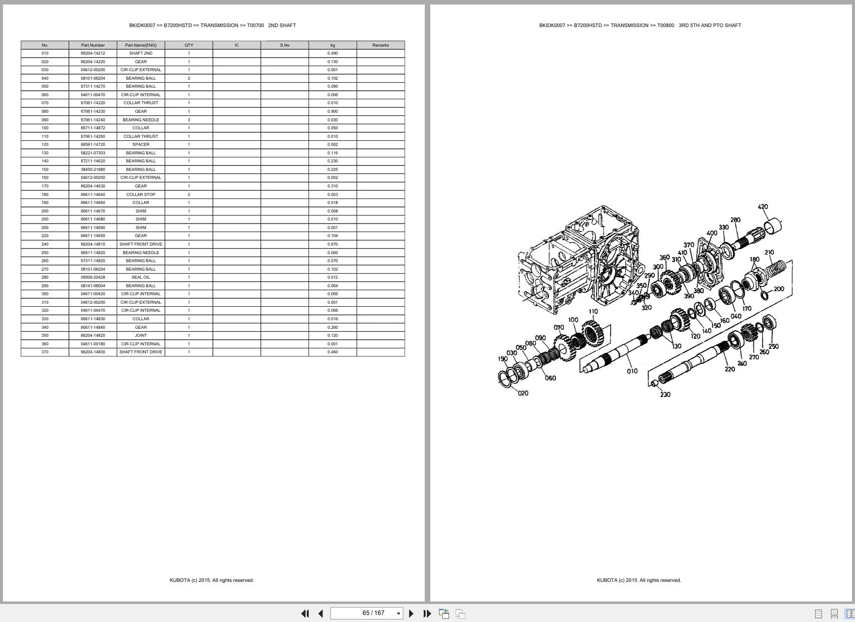 Kubota Tractor B7200HSTD Australia Parts Catalog (2)
