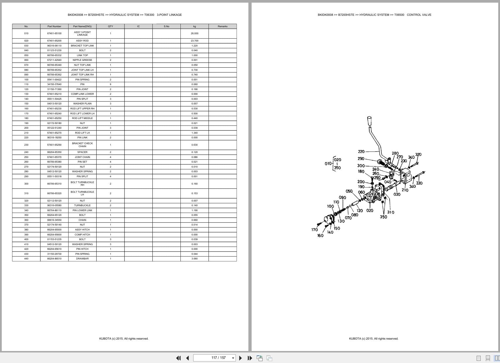 Kubota Tractor B7200HSTE Australia Parts Catalog (2)