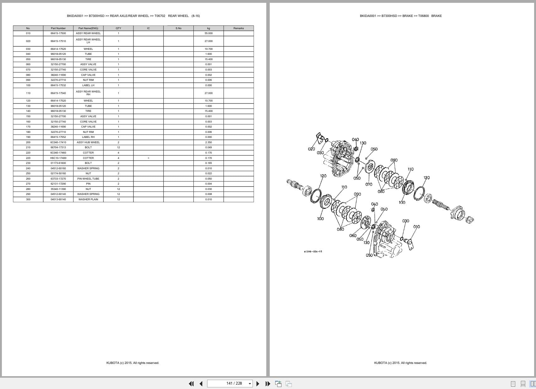 Kubota Tractor B7300HSD Australia Parts Catalog (2)