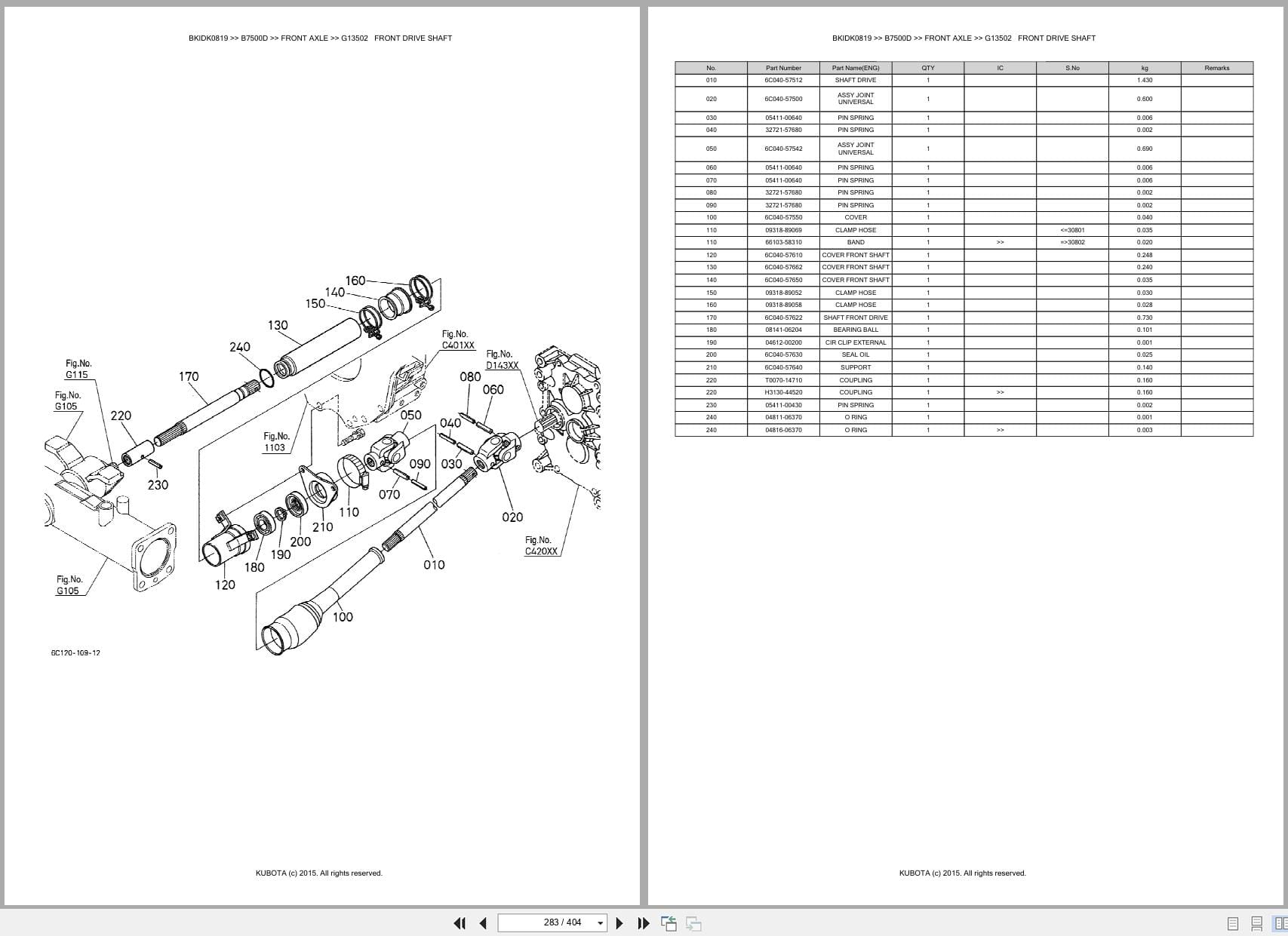 Kubota Tractor B7500D Australia Parts Catalog (2)